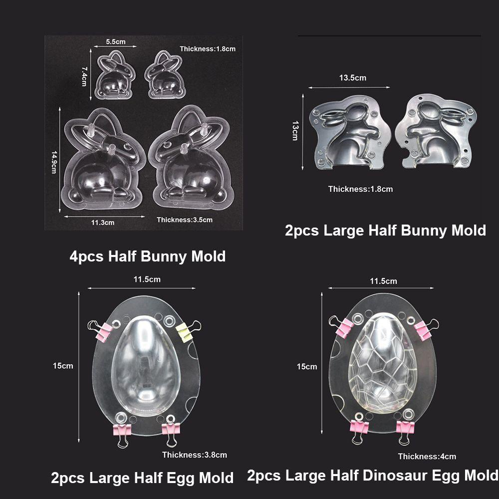 Suyo 3D Cetakan Telur Paskah DIY Kerajinan Jelly Dome Mousse Kue Cetakan Epoxy Resin Bunny Mold