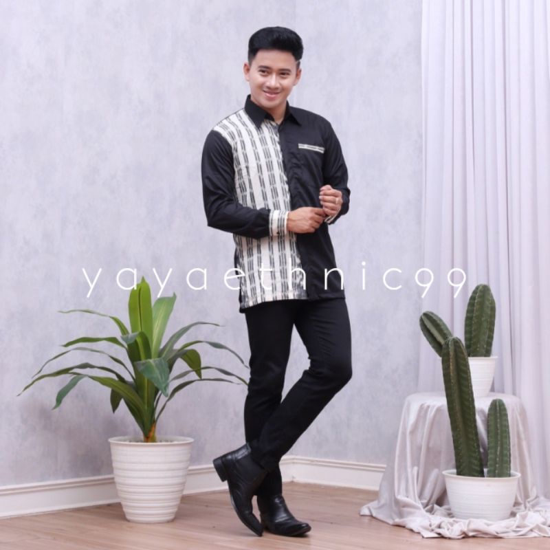 Set couple baju kondangan, baju tenun troso, kemeja panjang tenun troso, dress ethnic tenun troso, busana wanita tenun