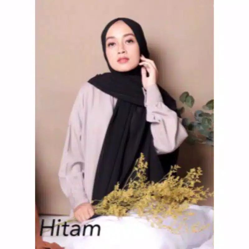 hijab pashmina ceruty babydol jahit tepi