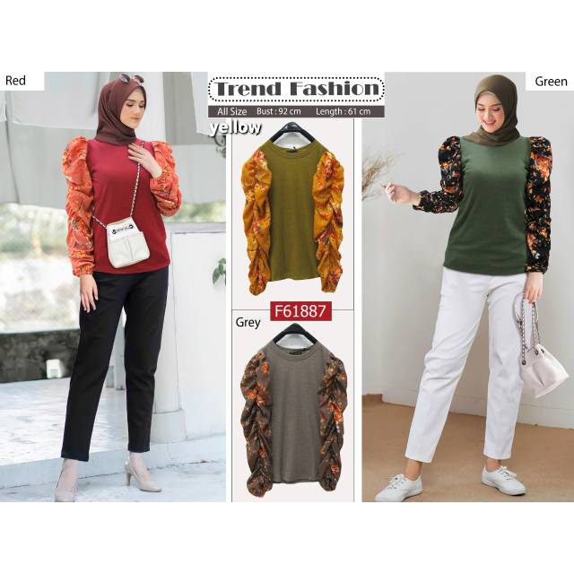 RENITA TOP/ATASAN BALLON FLOWER BY FLOATING EXTU 61887