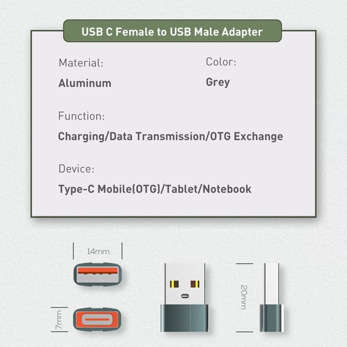 LDNIO LC150 - USB-C Female to USB Male Adapter - Fast Transmission