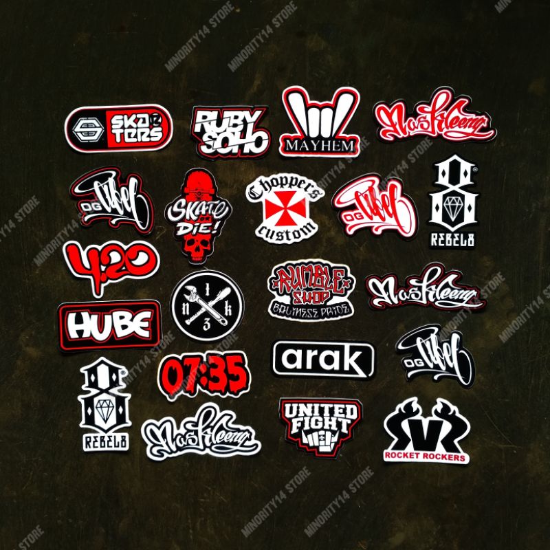 Stiker pack / sticker pack / stiker brand / stiker clothing / stiker band / stiker musik / stiker sablon / stiker distro / stiker racing