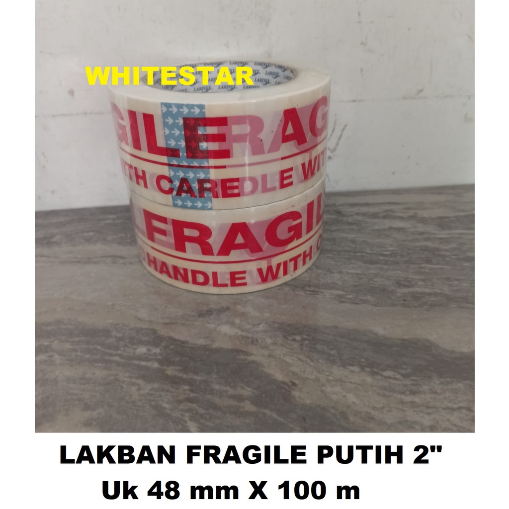 

lakban opp fragile larisst 2"/ 48 mm x 100 meter / selotip /isolasi tape