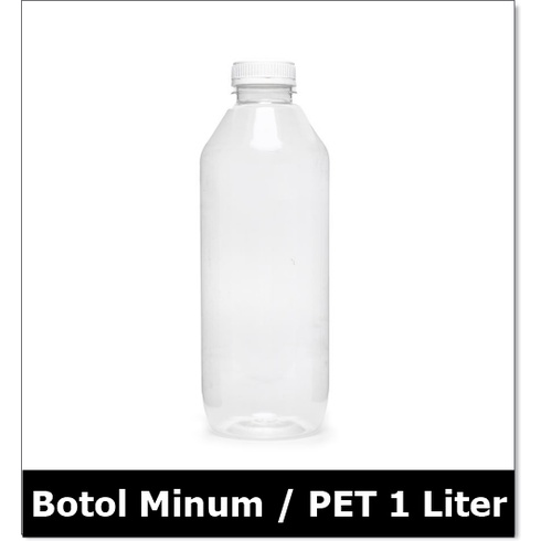 Botol Minum 1 Liter / Botol PET 1 Liter / Botol Plastik 1000ml / Botol Plastik 1 Liter [Dijual Ecer]