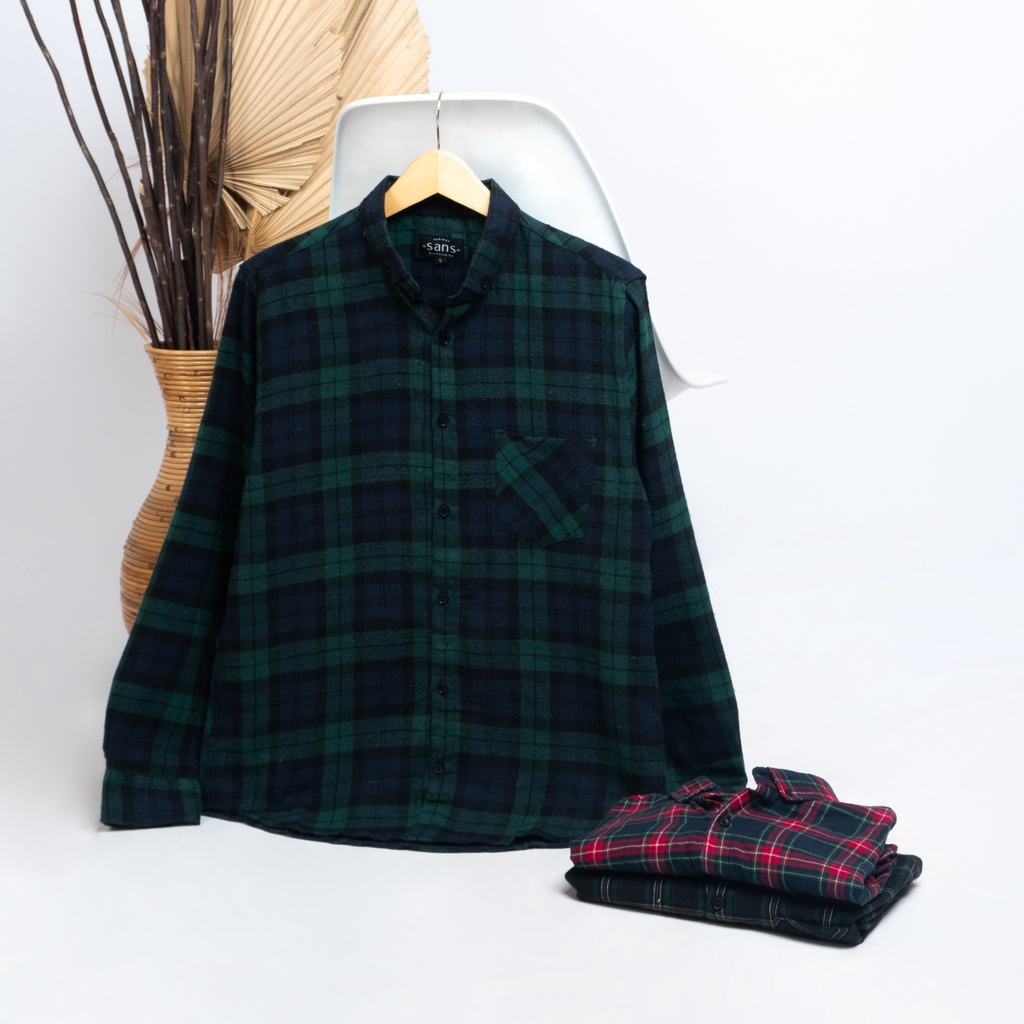 SANVANINA Kemeja Flanel Slim Fit | Kemeja Flannel Slimfit Terbaru