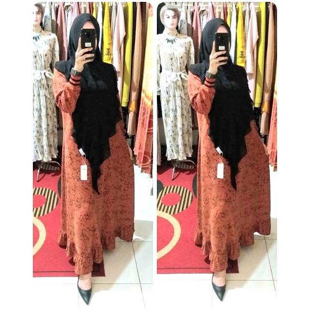 Gamis kaos kekinian model sporty