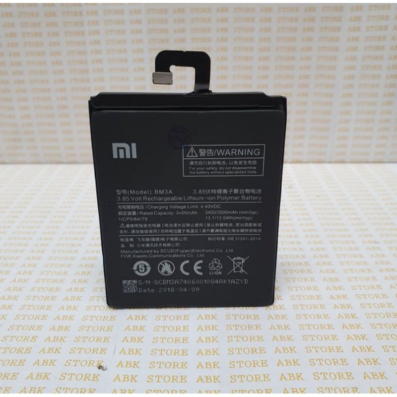 BATTERY BATRE BATRAI BATERAI XIAOMI MI NOTE 3 BM3A BATT ORIGINAL