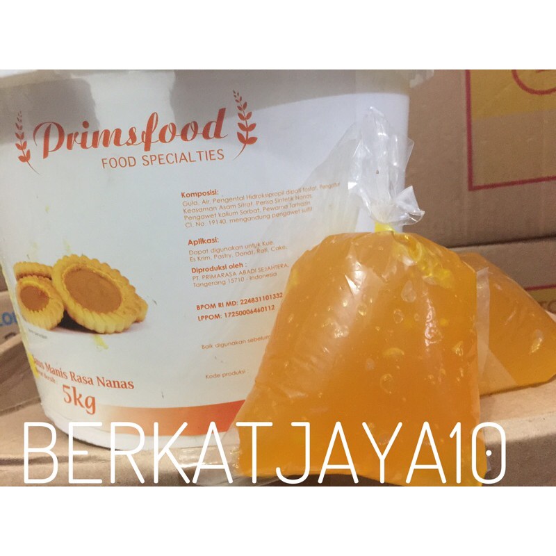 Primsfood Selai Nanas FillingTopping Isian Roti Kue repack 250 g