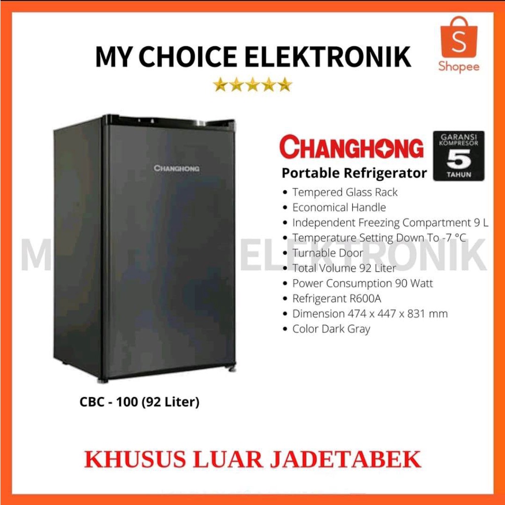 CHANGHONG Kulkas CBC-100 100 Liter Via Kargo