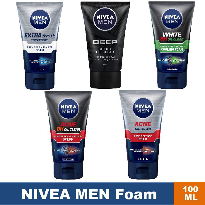 ✿ELYSABETHME✿ Nivea MEN facial foam face wash sabun cuci muka wajah bersih memutihkan