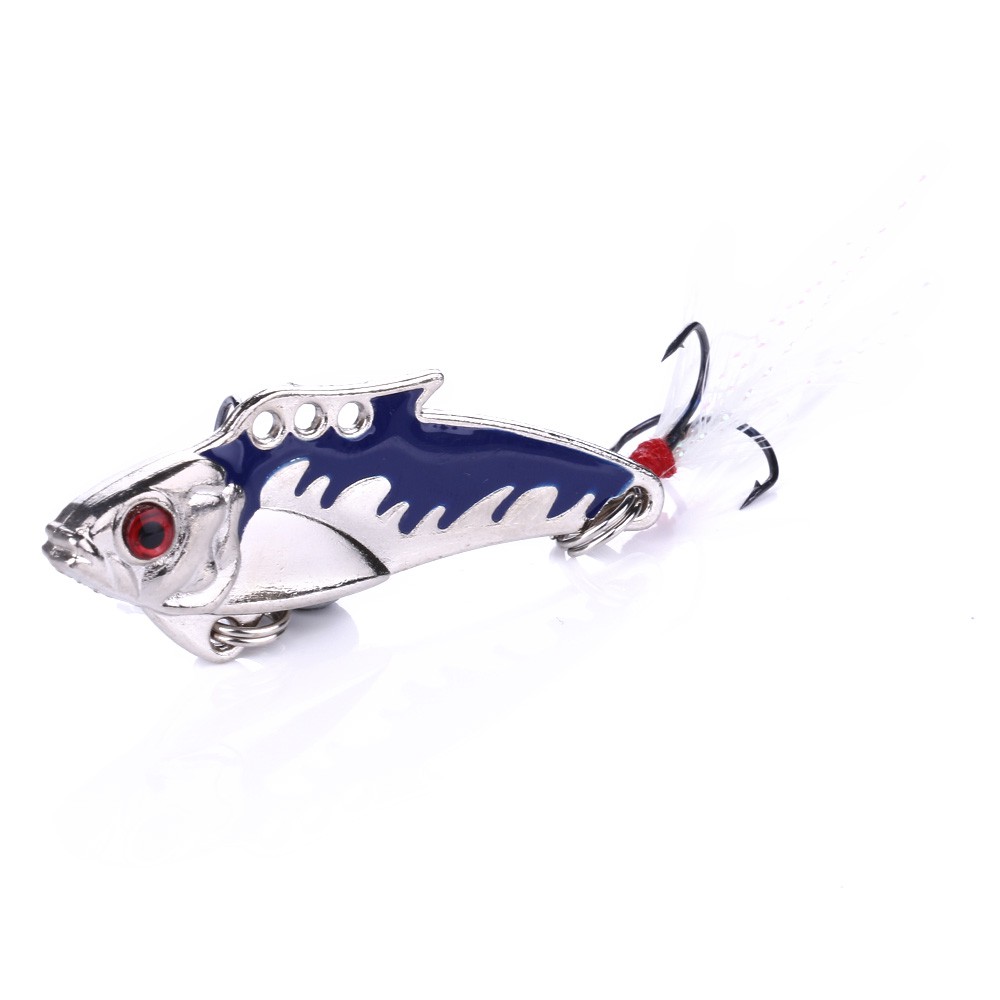 HENGJIA 10pcs 5cm/8.2g VIB umpan pancing  sequin swimbait metal ikan bass bait ikan fishing lure