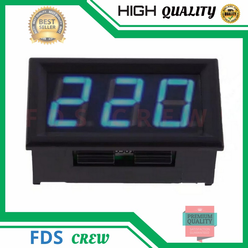Voltmeter AC 220 Volt Digital Led 50V-500V Untuk Panel Listrik DLL