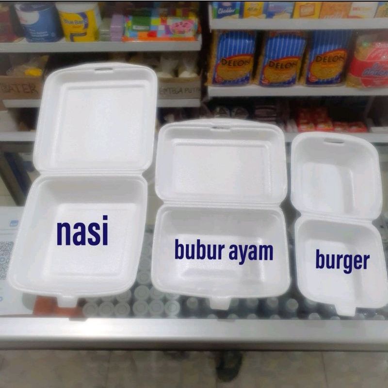 styrofoam/sterofoam/gabus nasi/kotak makan foam burger