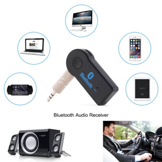 Receiver Bluetooth Audio Player Jack 3.5 Mm-Wireless Sambungan Audio Aux Speaker Music Mobil