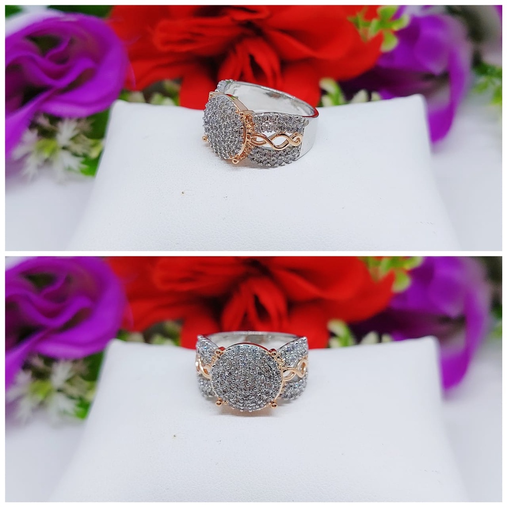 Cincin wanita permata lapis emas Perhiasan Xuping Jewelry 0054-0057