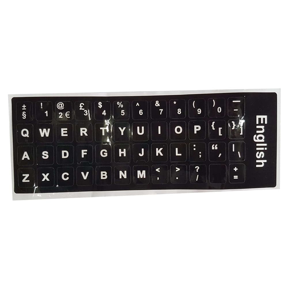 English Layout Sticker for Keyboard / Stiker Keyboard - Black