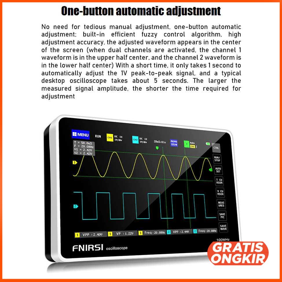 Digital Oscilloscope Handheld 100MHz 100MSs New Version 1013D