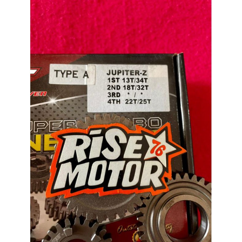 Gear ratio QTT Jupiter Z type A 13.34