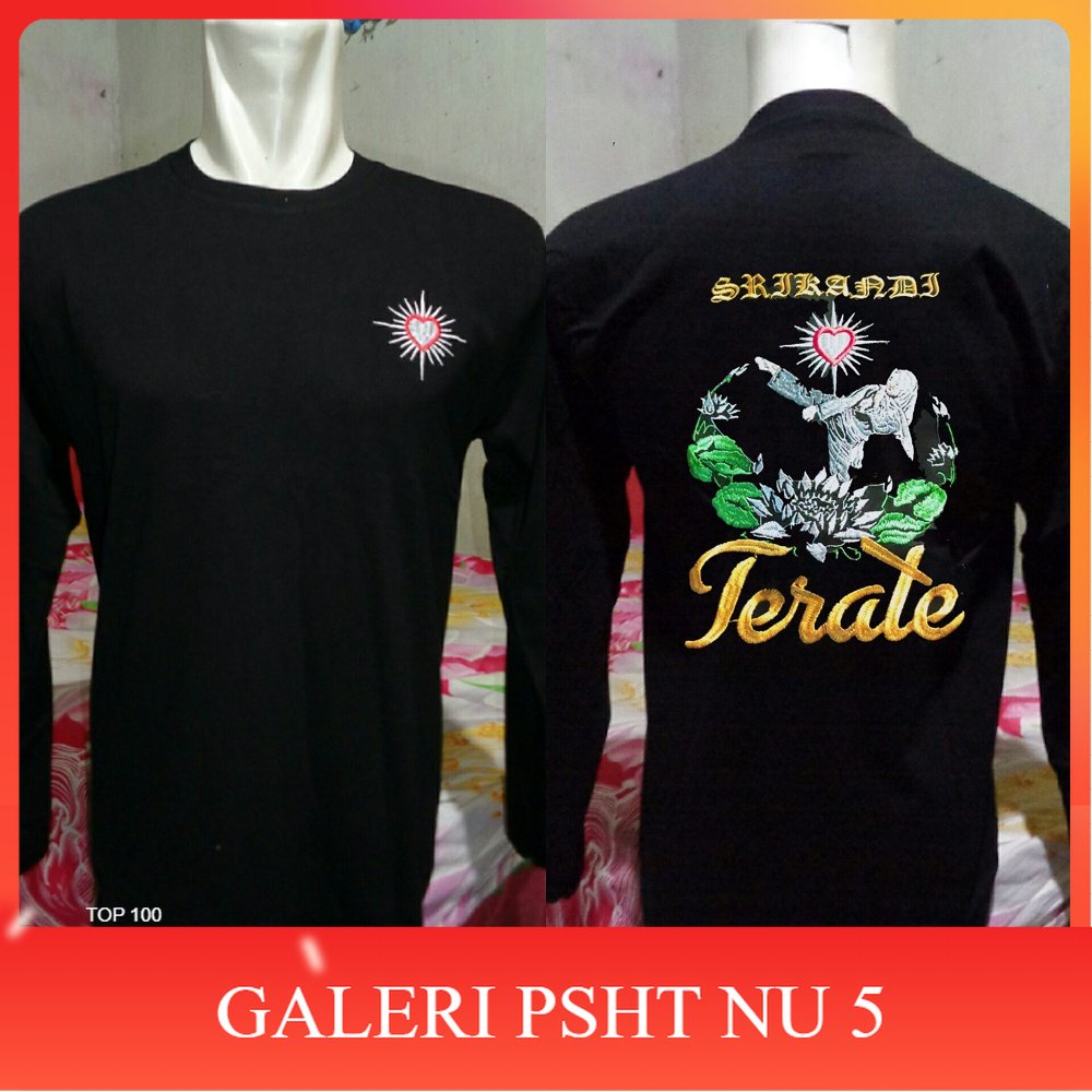 KAOS SRIKANDI PSHT BORDIR-KAOS PSHT PANJANG -KAOS PSHT LENGAN PANJANG-KAOS TERATE LENGAN PANJANG