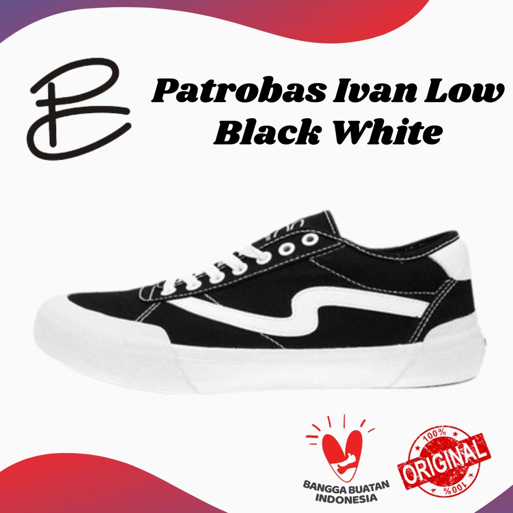PATROBAS IVAN LOW BLACK & WHITE / PATROBAS ORIGINAL