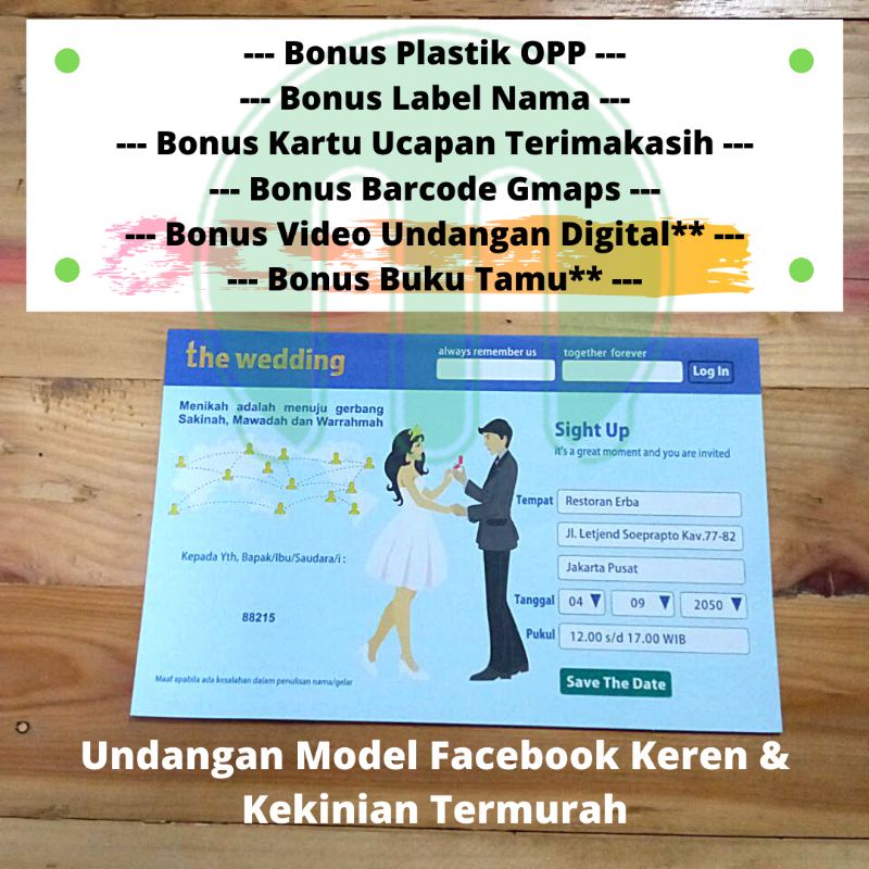 

UNDANGAN PERNIKAHAN KEREN & KEKINIAN MODEL FACEBOOK