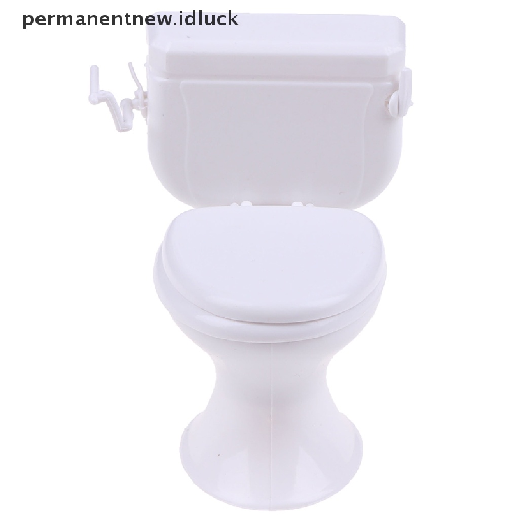 (luckypermanentnew) Miniatur Toilet Kamar Mandi Gaya Vintage Untuk Aksesoris Rumah Boneka (ID)