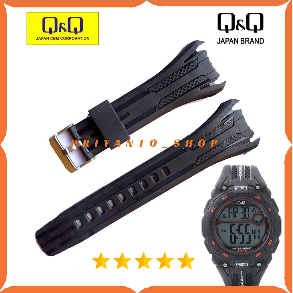 RUBBER Strap Tali Jam Q&amp;Q M-121 QnQ M 121 QQ M 121 Strap tali Jam Tangan Sport QnQ M 121