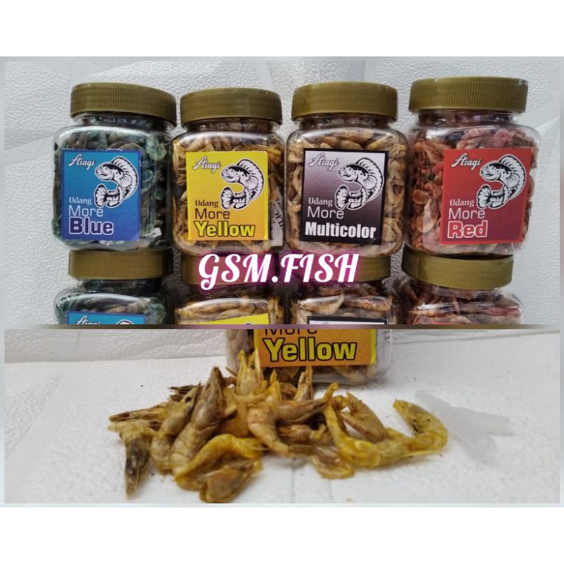 pakan channa ukuran 12 cm up udang super asagi isi netto 30 gram ukuran udang 1-1.5 cm auranti asiat