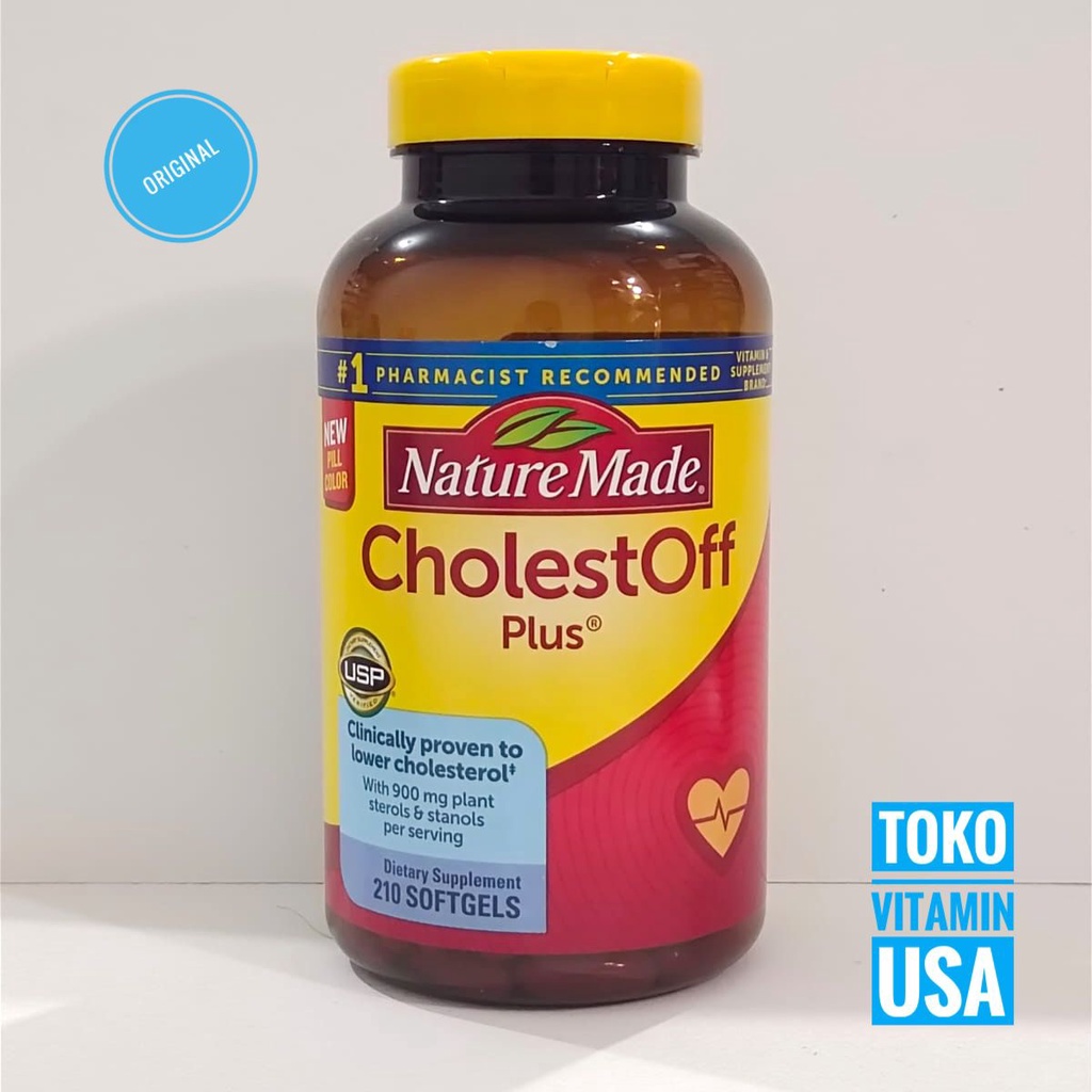 Nature Made CholestOff Plus isi 210 Softgels Obat Cholesterol