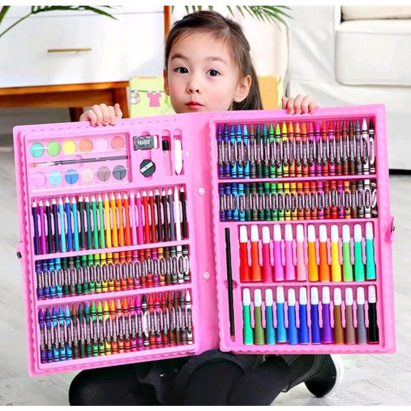 

Crayon Set isi 150 pcs free bubble wrap garansi 100%