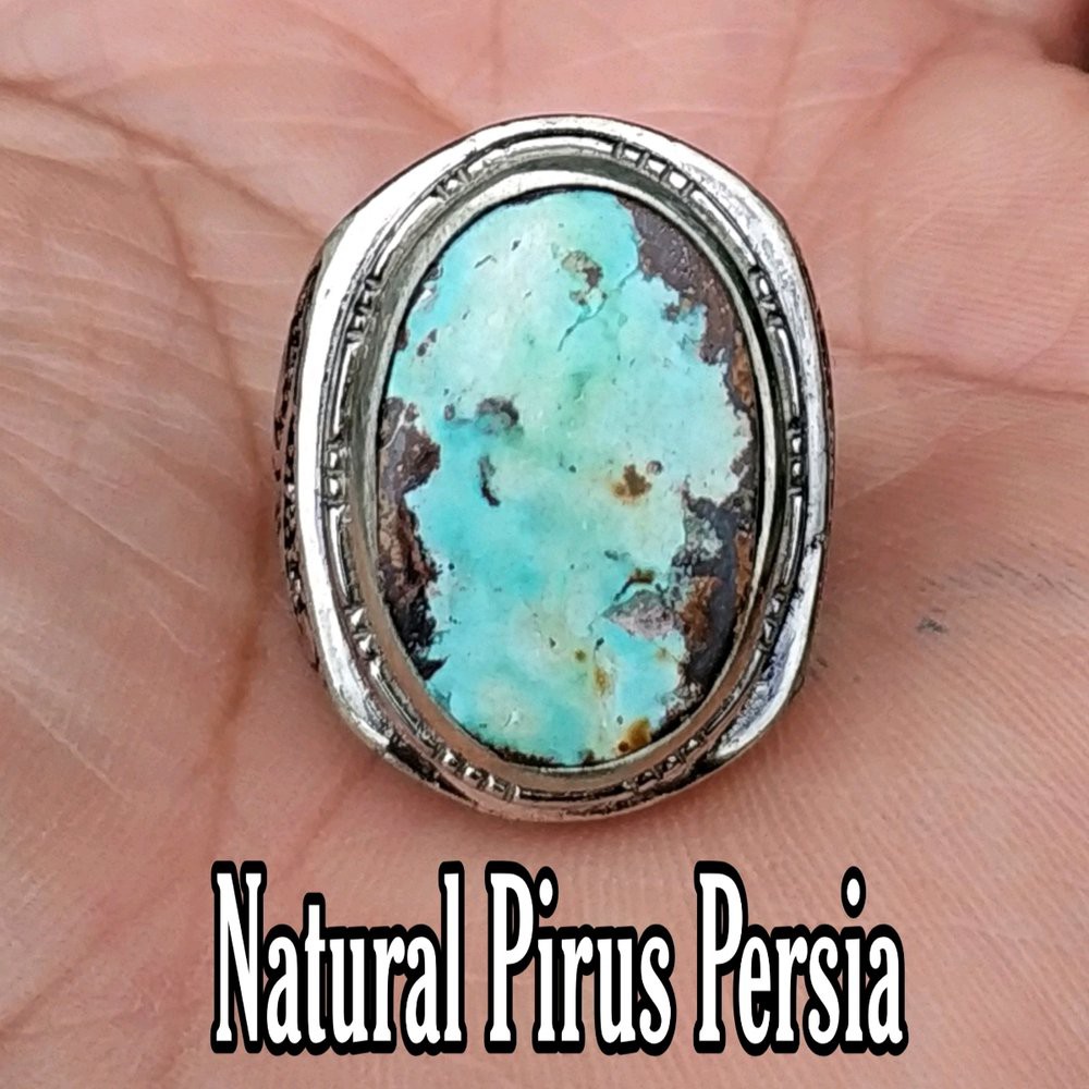 CINCIN BATU AKIK NATURAL PIRUS ASLI PERSIA MOTIF MANTAP TERMURAH