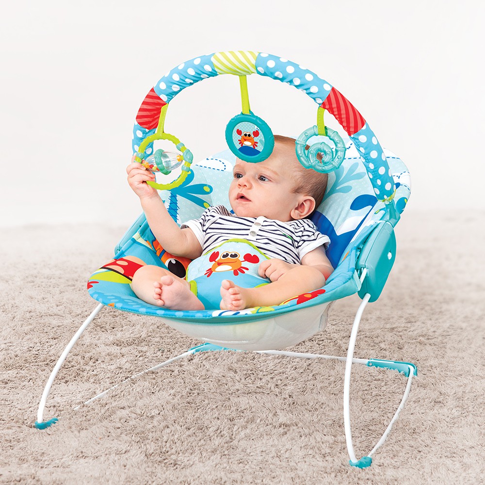 MASTELA Baby Bouncer 1 Recline BLUE- GIRAFFE - 6703-2