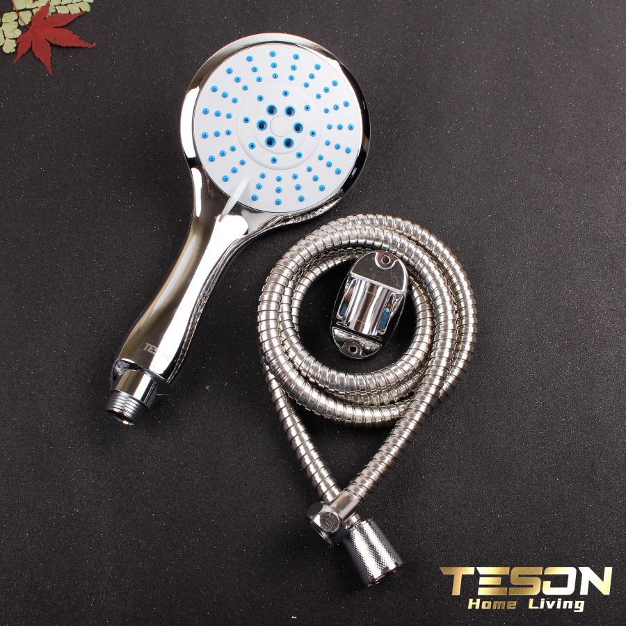 Hand Shower Mandi S1201 / Kepala Shower Head Set Stainless Merk Teson