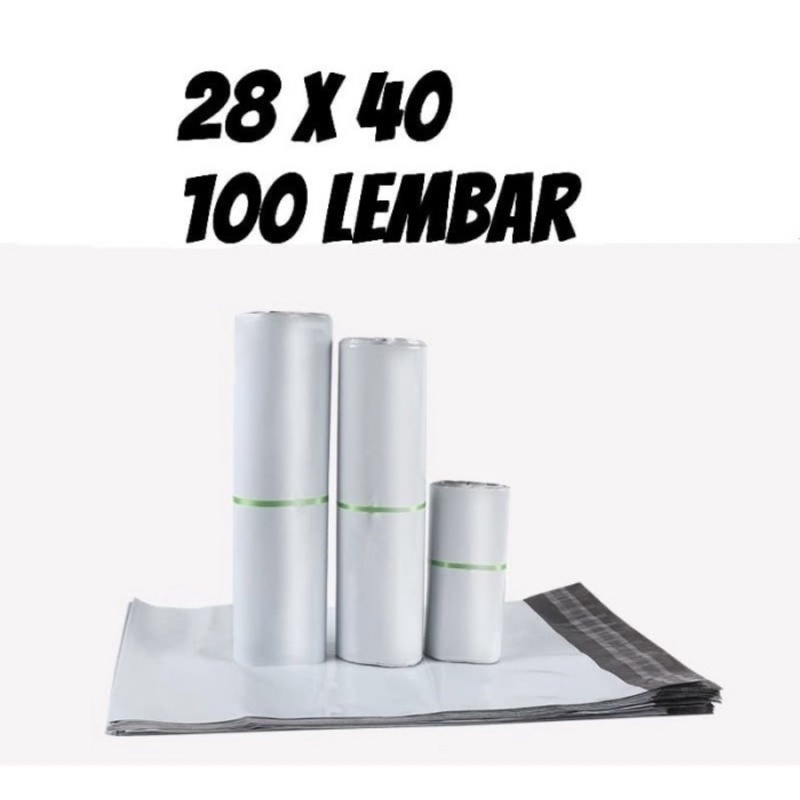 

Polymailer / Amplop Plastik warna Putih ukuran 28 x 40 cm