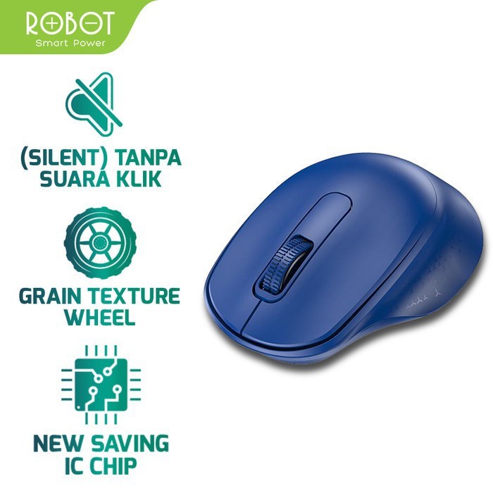 Mouse Robot M312 2.4G Wireless Mouse Silent Key 1600DPI 500Hz - Original