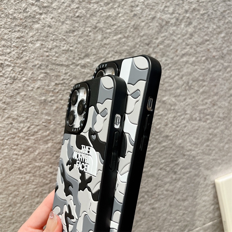 Casing Silikon Motif Camo 3D Untuk iPhone 11 12 13 14 Pro X XS MAX XR