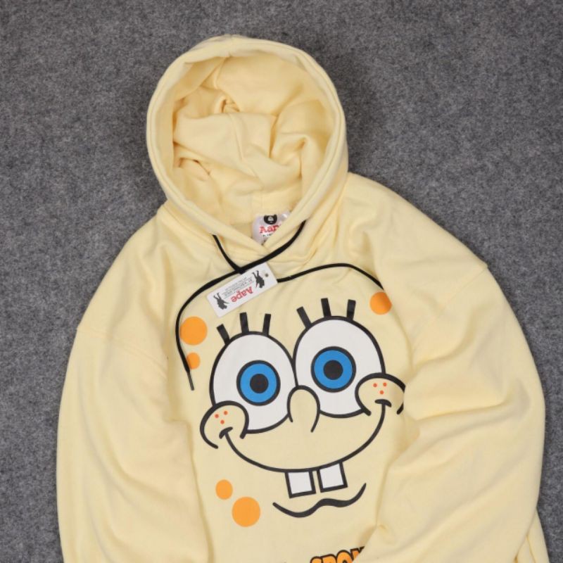 COD ( BAYAR DI TEMPAT ) Hoodie aape x spongebob