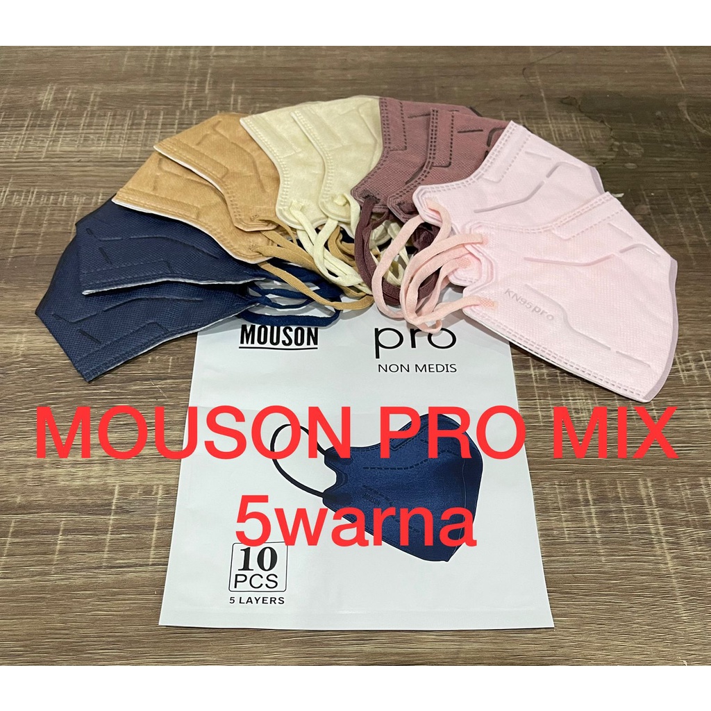 masker mouson kn95 pro mix 5warna isi 10pcs / masker / kesehatan