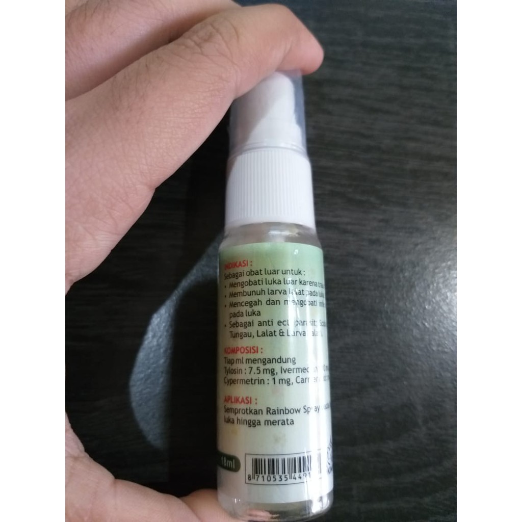 OBAT LUKA LUAR SPRAY RAINBOW ANTI JAMUR ANTI PARASIT ANTIBIOTIK KUCING ANJING