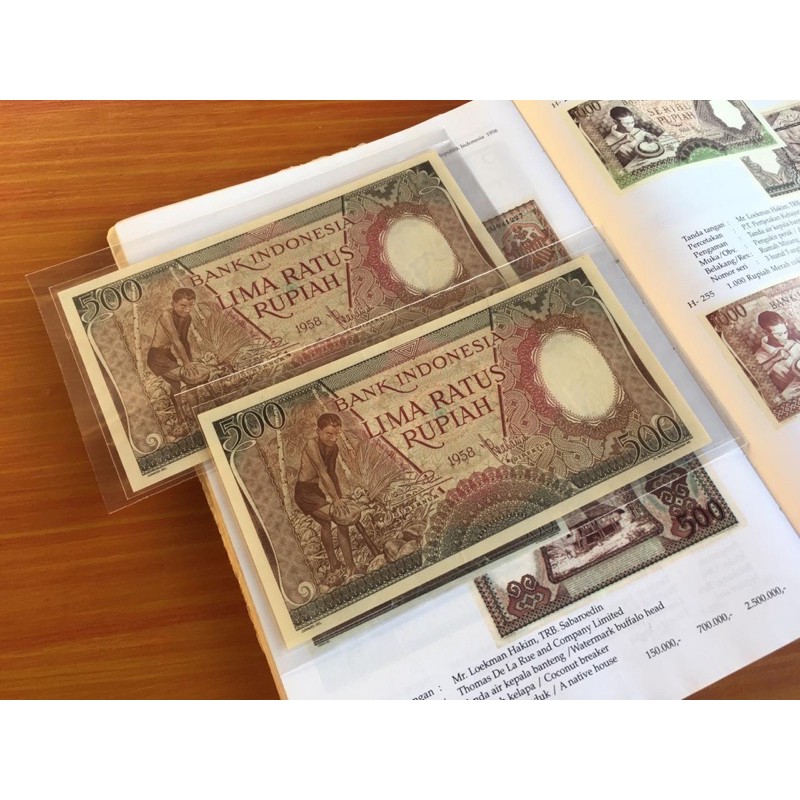 Uang Kuno Pekerja 500 Rupiah UNC Urut 2 Lembar