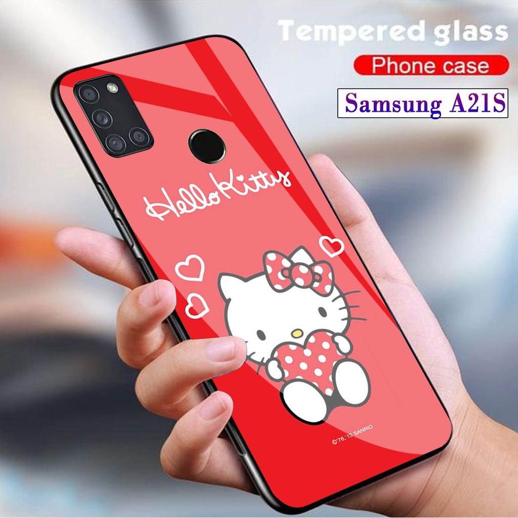 Softcase Glass Kaca SAMSUNG A21S - Case Hp Pelindung Handphone SAMSUNG A21S [ A47]