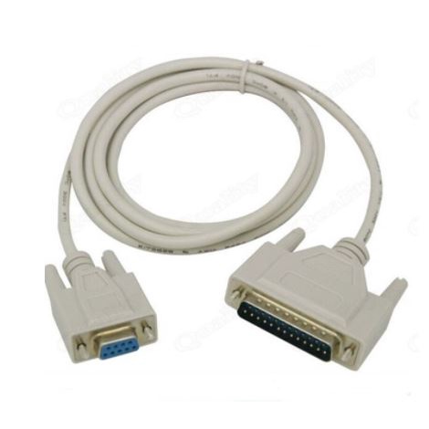 Parallel db25 Male to db9 Serial com Female 1.5m Cable for printer cashier - Kabel pararel lpt 25 pin to rs232 9 pin 1.5 meter