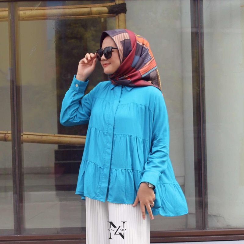 Yura Blouse by Nazzara.jd / Blouse Rayon Wanita Lengan Panjang Terbaru