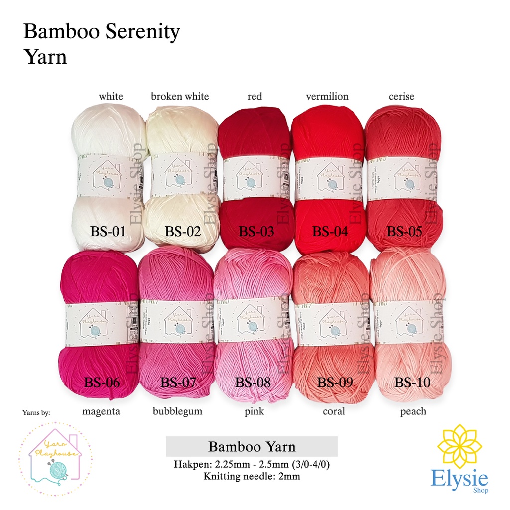 Bamboo Serenity Yarn - Benang Rajut Katun Bambu/Cotton Bamboo - by Yarn Playhouse
