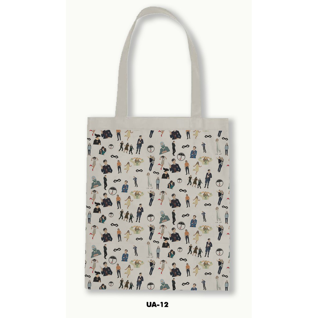TOTE BAG BLACU MOTIF - UMBRELLA ACADEMY .02