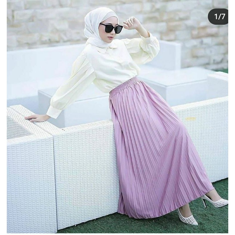 ROK PLISKET LILAC/ROK PANJANG
