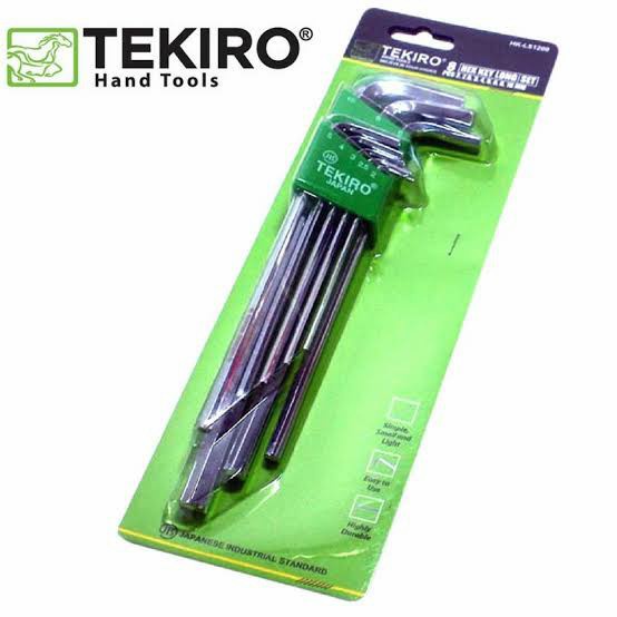 Kunci L Set Tekiro LONG model segi enam 8 pcs 8pcs perset panjang hexa