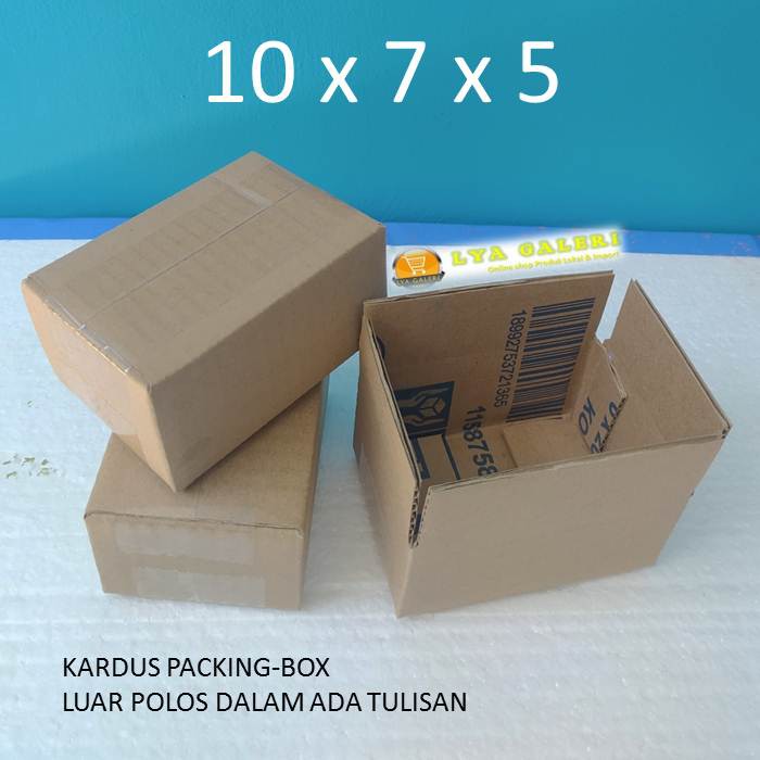 Karton Box Kardus Packing Uk.10x7x5 cm Luar Polos Dalam Ada Tulisan-2