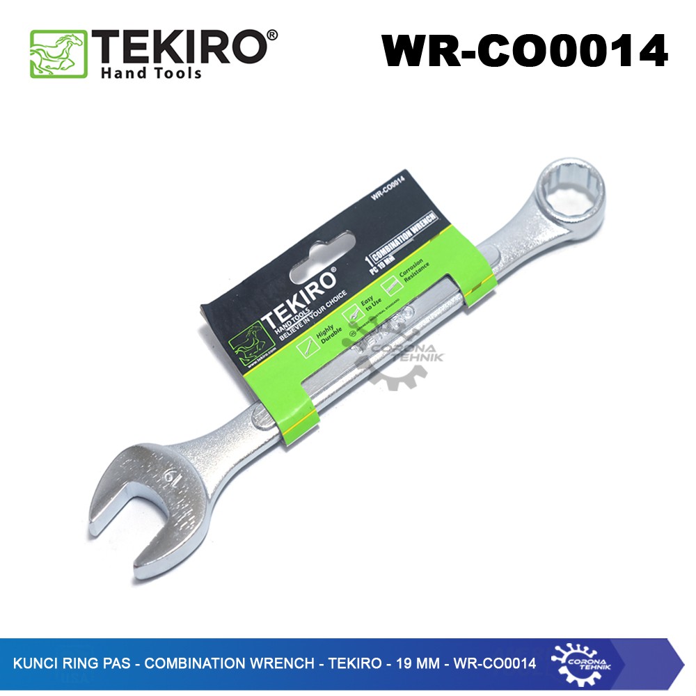 WR-CO0014 - Kunci Ring Pas - Combination Wrench - Tekiro - 19 mm