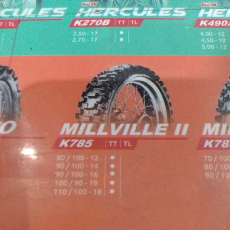 KENDA Maxxis BAN LUAR MILVILLE II K785 110/100-18 CROSS TRAIL